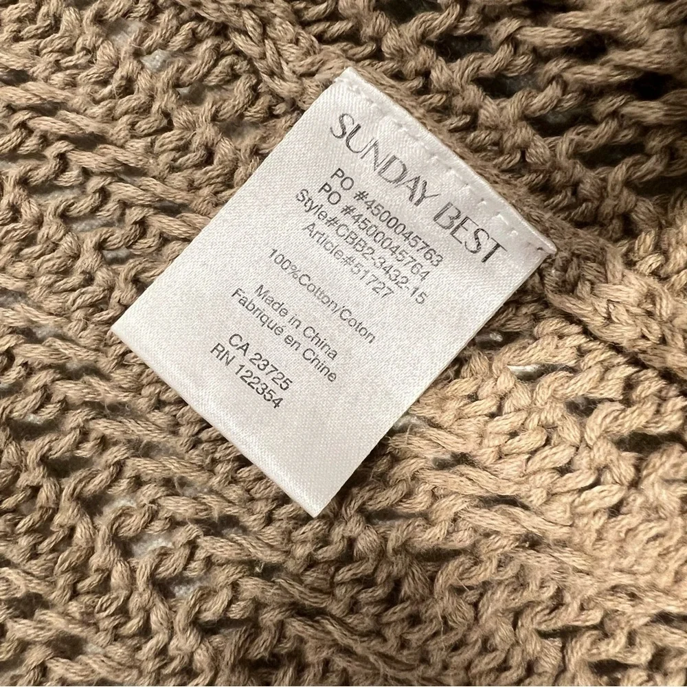 Sunday Best Cream Cotton Open Knit Cardigan‎ - Picture 5 of 5